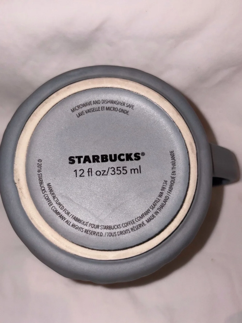 HTF Like new Starbucks 2016 gray mermaid 12fl/oz. Mug